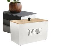 Zunishaone Organizador de Toallitas para Baño | Organizador De Productos Femeninos Para Baño De Madera,con Tapa para Organizar | Para Mujeres Adolescentes Casa Y Aseos Principales