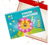 Zunishaone Papel para colorear para pinturas de dedos, actividades de aprendizaje lavables | Hojas de pintura de dedos para niños | Para guardería, viaje, coche, entretenimiento, desarrollo de