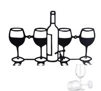 Zunishaone Partita de Copa de Vino montada en la Pared, Soporte de Copa de Vino de Pared - Soporte de Almacenamiento de vinos Moderno | No-Punch Creative Iron Art Upside Down para