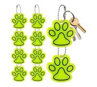 Zunishaone Paw Charm Pendant - 5x5cm PVC Reflective Tenpiece Luminous Accessories Ornament, Cute Animal Fashion Attachment Enhancer | Vibrant Glowing Trinket Enhancing Handbags Backpacks During Trips