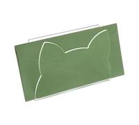 Zunishaone Soporte acrílico para archivos, clasificador de tarjetas postales de correo de mesa, estante de exhibición de carpetas de sobres, organizador de cartas en forma de gato para estantería de