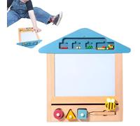 Zunishaone Tarjeta de dibujo imán, tablero de dibujo magnético para niños | Almohadilla de escritura para niños pequeños de madera - Caja de doodle espeluznante Aprendizaje de la tabla de bocetos para