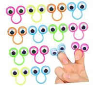 ZUNOXAZ 1 Juego Anillos De Dedos con Ojos Móviles para Títeres De Dedo Diversión Fiestas Color Aleatorio 30 Piezas