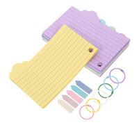 ZUNOXAZ 1 juego Tarjetas de Índice Perforadas con Anillos Fichas de Estudio para Adultos Color para Vocabulario y Planificación Diaria