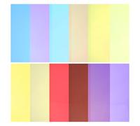 ZUNOXAZ 10 Piezas PVC Transparent Cellophane Paper Sheets Multicolor Craft Film For DIY Decorations And Plastifying Projects