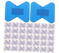 ZUNOXAZ 100 Apósitos Adhesivos Impermeables Azules de Pe Fuerte Adhesión y Almohadillas Flexibles para Cuidado de Heridas en Primeros Auxilios de Emergencia