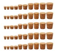 ZUNOXAZ 100 Tapones de Corcho para Botellas de Vino 10 Tamaños Variados Corcho Natural para Sellado Hermético Adecuados para Botellas de Vidrio y Tarros