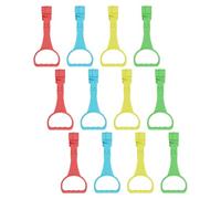 ZUNOXAZ 12 Anillos de Dominadas para Parque Infantil para Bebés Juego de Gimnasia Infantil Asas de Tracción Soporte para Caminar 4 Colores Variados Kit de 12 Piezas para Desarrollo