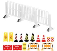 ZUNOXAZ 18 Piezas Juguetes Señales Tráfico Simulación Educativas para Barricadas Miniatura y Señales Interactivo para Aprendizaje y Familia