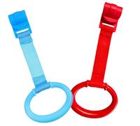 ZUNOXAZ 2 Anillas para Cuna de Tela y Plástico para Niños Pequeños, Accesorio Ligero que Previene Caídas y Fomenta Confianza en Bebés en Etapa de Aprendizaje