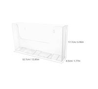 ZUNOXAZ 2 Archivadores Acrílicos de Pared A4 Horizontales Revistero de Pared Transparente Tornillos y Adhesivo sin Taladro Soporte Organizador para Documentos y Folletos de Oficina