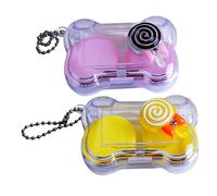 ZUNOXAZ 2 Juegos Estuche para Lentes De Contacto De Soporte para Lentes De Colores para Viajes De Estuches Portátiles