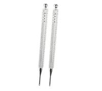 ZUNOXAZ 2 piezas Auricular Point Massager Acupressure Tool Stainless Steel Ear Reflexology Pen Non Slip Handle Portable For Ear Point Detection And Relief