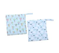 ZUNOXAZ 2 Piezas Bolsa para Reutilizable con Estampado Infantil Bolsa de Almacenamiento Portátil para Guardería Organizador Ligero y para Bebés para Viaje y Picnic