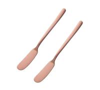 ZUNOXAZ 2 Piezas Cuchillo de y Queso Inoxidable Esparcidor de y Crema Utensilios de Repostería para Cocinas Diseño Rosa