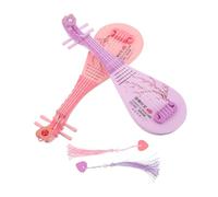 ZUNOXAZ 2 Piezas Instrumentos Musicales Infantiles Pipa Chinos Lute Sonido Luz Educativo para Desarrollo Sensorial Fácil de Tocar Diseño Único Color Morado y Rosa