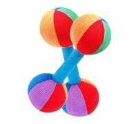 ZUNOXAZ 2 piezas Juguetes para Bebés Sonajeros de Mancuerna Coloridos Juguetes de Agarre Suaves para Desarrollo Motriz y Educación Temprana