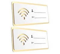 ZUNOXAZ 2 piezas Letrero Acrílico para Pared con Recordatorio de Contraseña Wifi Señal para Habitaciones y Comerciales Reutilizable y Resistente