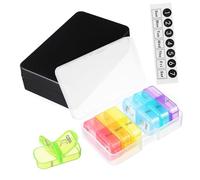 ZUNOXAZ 2 Piezas Pastillero Semanal Portátil Organizador de Compartimentos para Medicinas Diario Caja Compacta Ligera para Viaje Colores Diferenciados Diseño con Asa Removible