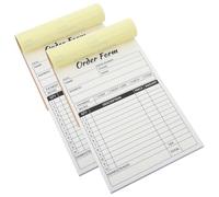 ZUNOXAZ 2 Piezas Small Business Invoice Book With Reinforced Paperboard Backing Carbon Copy Receipt Pad For Order Management Writing Suitable For Retail Restaurants And Offices