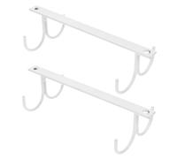 ZUNOXAZ 2 Piezas Soporte para Tazas de Café de Hierro Resistente Organizador de Ganchos bajo Gabinete Colgador Multifuncional para Cocina Oficina y Salón de Unidades Blanco