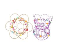 ZUNOXAZ 2 Piezas Transforming Iron Hoop Toy Flexible Basket For Stage Prop For Magician Tricks Skill Development Parent Child Fun Festival Present