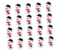 ZUNOXAZ 20 Piezas Pieza Decorativa de Resina, Pieza de Resina, Muñeco de Nieve Navideño Blanco, Accesorios DIY para Colgantes y Tocados, para Decorar Tu Habitación en Navidad