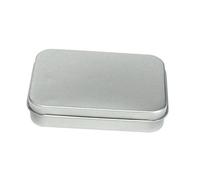 ZUNOXAZ 24 Piezas Caja Metálica Rectangular Mini Plata Contenedores Portátiles para Almacenamiento Pequeño Latas de Hojalata sin Fugas para Cosméticos y Manualidades