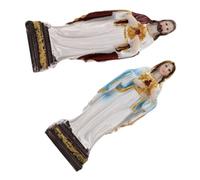 ZUNOXAZ 2piezas Figuras Católicas Navideñas Decoración De Estatuas Religiosas Figura Virgen María Estatua del Padre De Jesús Adorno Religioso Hogar Decoración De Altar Católico Escultura m