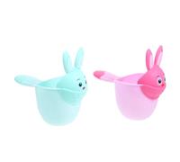 ZUNOXAZ 2piezas Jarra Plástica Para Bebés Animales Para Enjuague De Baño Duradero y Fácil De Llimpiar