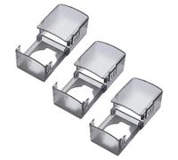 ZUNOXAZ 3 Piezas Cubierta Protectora Antillaves para Puertas Infantil Negra Mate Instalación Rápida Bloqueo Seguro para Habitaciones y Oficina Compatible con Pomo y Manilla Estándar