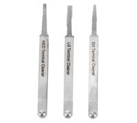 ZUNOXAZ 3 Piezas Kit Limpieza Terminales Eléctricos para Automoción Cepillos Pequeños Arneses Cableado Vehículos Plata