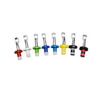 ZUNOXAZ 3 piezas Tapones de Silicona para Botellas de Vino Cierre Hermético Manual Expandible Sellado Antigoteo Reutilizable para Vinos Tintos y Blancos Colores Rojo Azul Oscuro y Blanco