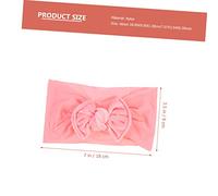 ZUNOXAZ 3piezas Diademas Infantiles De Nylon Con Lazo Para Bebés Con Diseño Adorable Suaves y Cómodas Para Fiesta Bautizo y Fotos Rosa Blanco y Amarillo