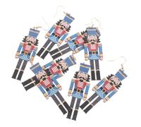 ZUNOXAZ 4 Pares Nutcracker Dangle Earrings For Women Cute Wooden Holiday Jewelry Christmas Parties And Stocking Fillers