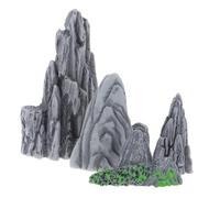 ZUNOXAZ 4 Piezas Adornos De Rocalla De Micropaisaje para Decoración De Bonsáis Accesorios De Rocalla Miniatura Montaña Artificial para Micropaisajismo