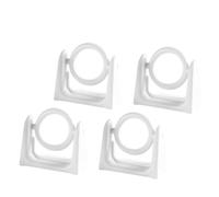 ZUNOXAZ 4 Piezas Soportes para Barra de Cortina sin Taladro de Ganchos de Anillo Giratorio Ajustables Fijación Adhesiva para Hogar y Oficina Montaje Fácil y Protección de Pared