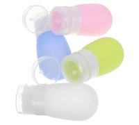 ZUNOXAZ 4piezas Botellas De Viaje Rellenables y Vacías Unidades Silicona Para Champú Loción Desmaquillante