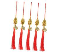 ZUNOXAZ 5 Piezas Colgantes Bonsái de Chino para Año con Dragón y Monedas de Fortuna Decoración Festiva Reutilizable para Hogar Coche y Oficina Celebraciones