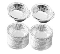 ZUNOXAZ 500 Piezas Moldes Mini Tartas Aluminio Desechables Redondos para Hornear Tartas Huevos Quiches Fiestas Cocina Hogar Cafés