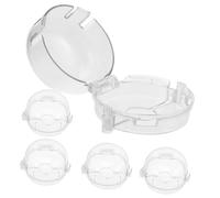 ZUNOXAZ 5piezas Protector Estufa Gas Cubierta Segura Para Pomos Horno y Cocina Doble Resistente Fácil Instalación Protección Infantil Para Control Quemador