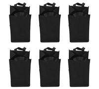 ZUNOXAZ 6 Piezas Bolsa Porta Botellas de Vino Reutilizable Bolsa para Botellas de Tela No Tejida con Base Asa Cómoda y Resistente para Cerveza Vino Picnic Fiesta Boda y Camping