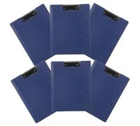 ZUNOXAZ 6 Piezas Carpeta Portapapeles Plegable Unidades con Clips Horizontales y Verticales Soporte de Carpeta Multifuncional para Oficina y Reuniones Color Azul Oscuro