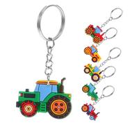 ZUNOXAZ 6piezas Llaveros De Vehículos Agrícolas Miniatura De Tractor Divertido Para Fiestas De Campo Premios Aula y De Fiesta De Cumpleaños