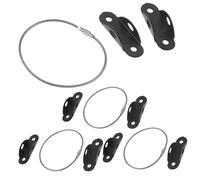 ZUNOXAZ Anclajes de Seguridad para Muebles y Correas Antivuelco para Bebés, Kit de 4 Piezas en Nylon Negro Resistente, Fijación Pared para Armarios y Estanterías, Uso Infantil y Doméstico