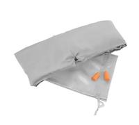 ZUNOXAZ Antifaz para Dormir con Correa Ajustable Tejido Transpirable Gris Máscara con Bloqueo de Luz y Tapones Oídos Set con Bolsa de Almacenamiento para Viajes y Descanso en Casa