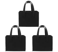 ZUNOXAZ Bolsa de Vino de Fieltro Portátil 3 Unidades para 6 Botellas 24X16X16 CM Color Negro Bolsa para Transportar y Guardar Botellas Adecuado para Viajes Festivales y Regalos