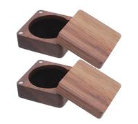 ZUNOXAZ Caja de presentación de Monedas de desafío Individual, 2 Unidades, de Madera de Nogal, Organizador de medallas para Monedas coleccionables, Pins, Insignias, Recuerdos y Regalos.