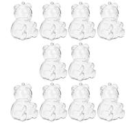 ZUNOXAZ Cajas Transparentes para Golosinas Forma de Oso, Tamaño Pequeño 7 CM, Set de 10 Piezas para Embalaje de Regalos de Fiesta y Dulces de Boda