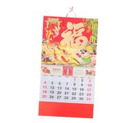 ZUNOXAZ Calendario Mural Chino Año del Caballo con Dorado Planificador Mensual y Diario Colgante Calendario Lunar para Casa y Oficina Decoración Práctica y Versátil para Año Chino